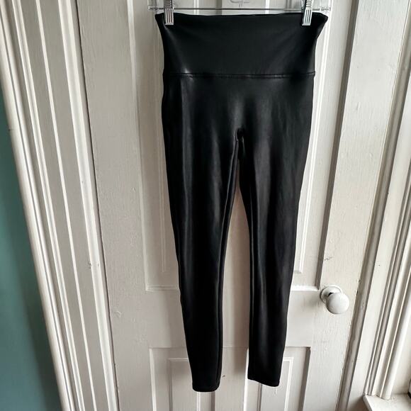 SPANX SPANXshape Faux Leather Leggings Black - Picture 2 of 9